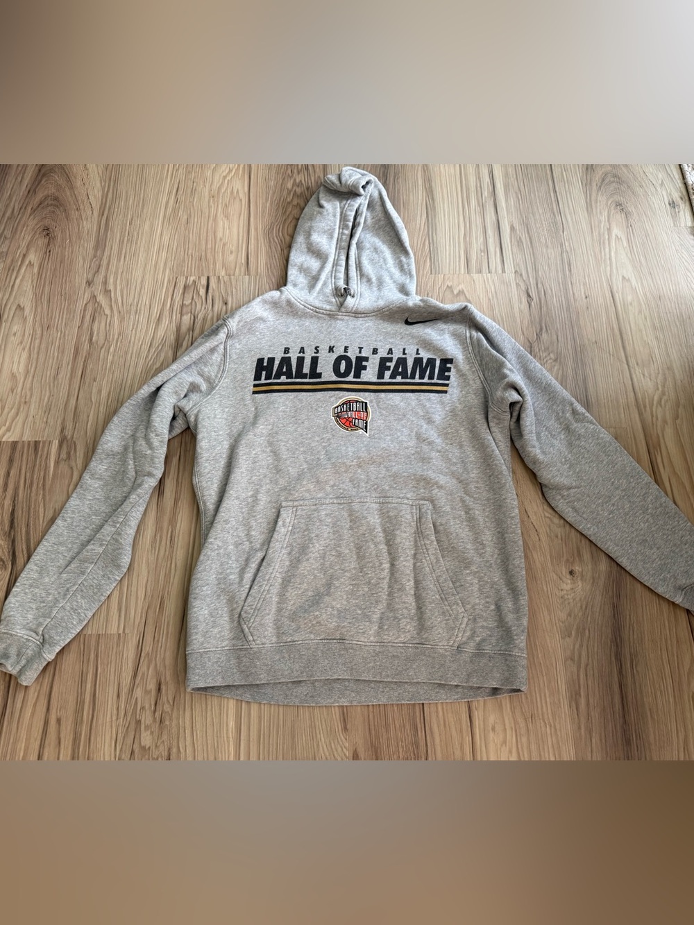 Nike Gray 'Hall of Fame' Basketball Pullover Hoodie Size M